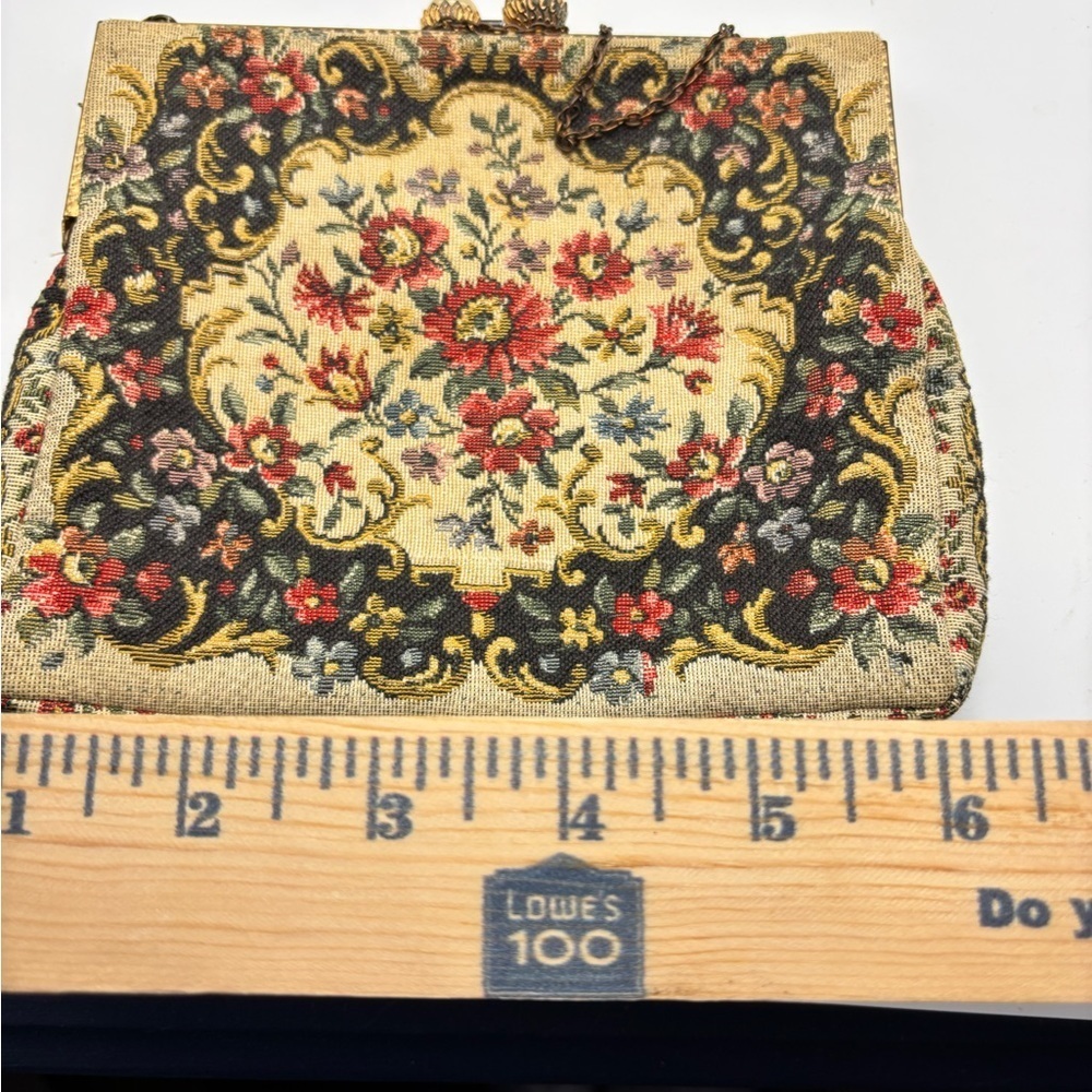 Walborg Floral Tapestry Clutch with Chain - Picture 7 of 8